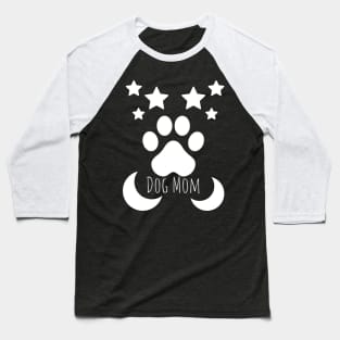 Astrology Dog Mom Stars Moons Paws Pet Lover Baseball T-Shirt